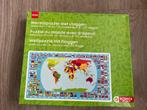 Wereldpuzzel met vlaggen, Ophalen of Verzenden, Meer dan 50 stukjes, Zo goed als nieuw, 6 jaar of ouder