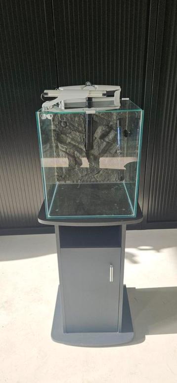 Aqua-el aquarium compleet met zwart meubel beschikbaar voor biedingen