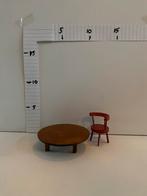 Salontafel met stoeltje.   Hout, Verzamelen, Poppenhuizen en Toebehoren, Ophalen, Gebruikt, Poppenhuis