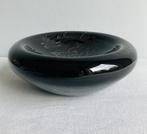 Murano Italy glas zwarte vintage schaal goudstof fifties, Ophalen of Verzenden