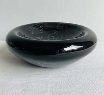 Murano Italy glas zwarte vintage schaal goudstof fifties  beschikbaar voor biedingen