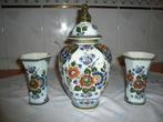 kastset Delft Polychroom 3 delig, Huis en Inrichting, Woonaccessoires | Vazen, Overige kleuren, Aardewerk of Porselein, Ophalen of Verzenden