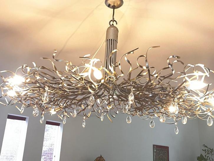 Woonkamer/ hal lamp, Huis en Inrichting, Lampen | Hanglampen, Gebruikt, 50 tot 75 cm, Metaal, Ophalen