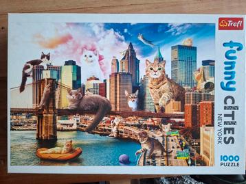 Trefl Puzzel 1000 stukjes funny cities New York beschikbaar voor biedingen