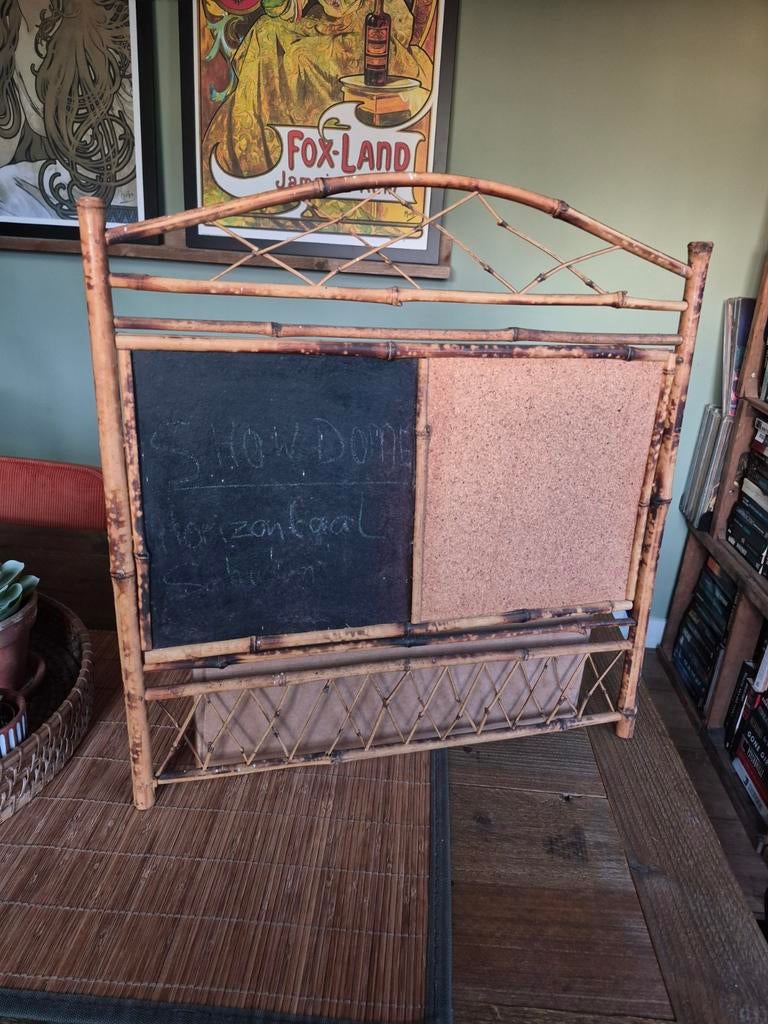 Vintage Rotan memo bord (jaren 60), Ophalen, Gebruikt