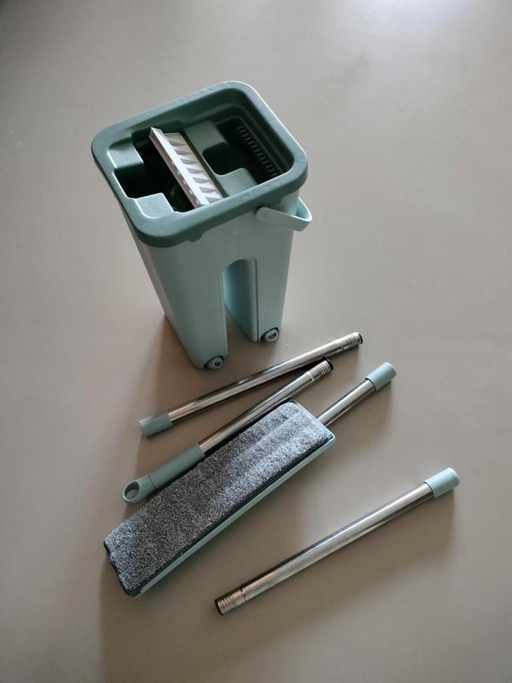 Platte dweil set, Huis en Inrichting, Emmers, Zo goed als nieuw, Kunststof, Ophalen