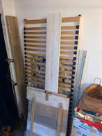 Bed frame inclusief lattenbodem (90x200) + nachtkastje, Ophalen, 90 cm, Eenpersoons, Bruin