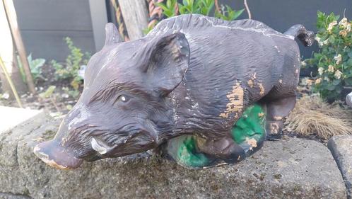 Vintage tuinkabouter serie"wild varken" beeldjaren 70,80 igs, Tuin en Terras, Tuinbeelden, Gebruikt, Dierenbeeld, Kunststof, Ophalen of Verzenden