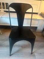 Stoel ijzer metaal zwart retro cafestoel, Huis en Inrichting, Ophalen, Zo goed als nieuw, Zwart, Eén