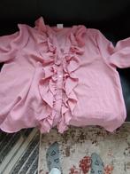 Roze blouse met ruches - Maat M, Kleding | Dames, Blouses en Tunieken, Maat 38/40 (M), Ophalen of Verzenden, Roze, Onbekend