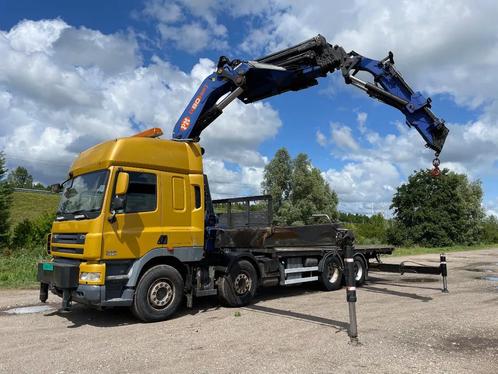 DAF CF 85.410 PM 80 crane laadkraan met jib en frontstempels, Auto's, Vrachtwagens, Bedrijf, Te koop, DAF, Overige brandstoffen