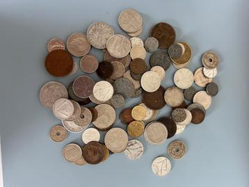 Diverse gebruikte munten vanuit de tijd voor de euro beschikbaar voor biedingen