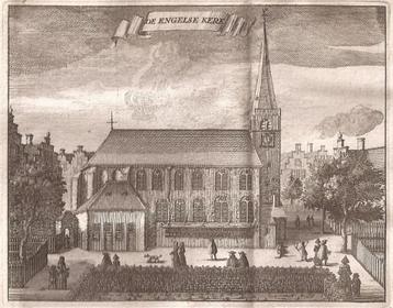 Amsterdam. De Engelse Kerk Kopergravure beschikbaar voor biedingen