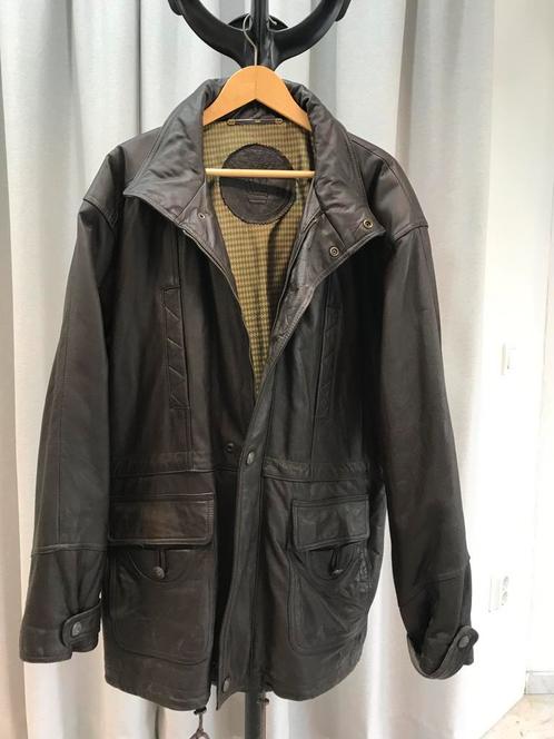 Leren Jas  - maat 56, Kleding | Heren, Jassen | Winter, Zo goed als nieuw, Maat 56/58 (XL), Bruin, Ophalen of Verzenden