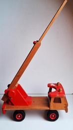 Houten brandweerauto met uitschuifbare ladder, Ophalen of Verzenden, Gebruikt