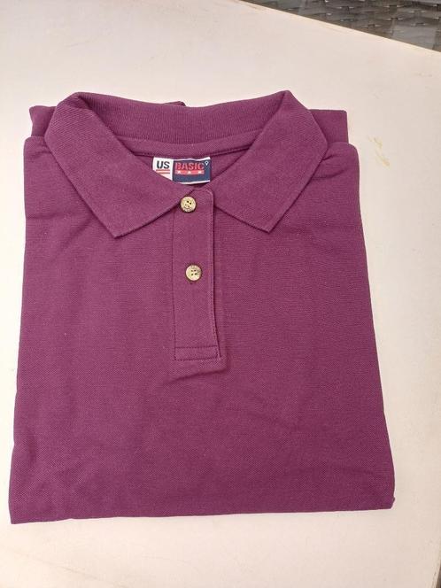 Polo Shirt PAARS - US BASIC maat L NIEUW, Kleding | Heren, Polo's, Nieuw, Maat 52/54 (L), Paars, Ophalen of Verzenden