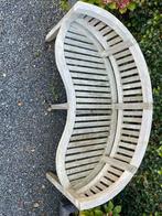 Teak Houten Bank - Halve Rond, Overige materialen, Gebruikt, Tuin, Ophalen of Verzenden