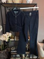 Donkerblauw denim pak, maat XL, Kostuum of Pak, Blauw, Maat 46/48 (XL) of groter, Nieuw