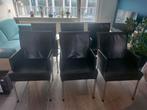 Eetkamerstoelen 6 stuks, leer, zwart, Ophalen, Gebruikt, Zwart, Leer