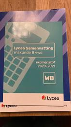 Lyceo samenvatting Wiskunde B VWO, Wiskunde B, Ophalen of Verzenden, VWO, Zo goed als nieuw