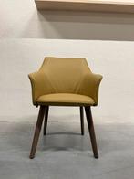 Nieuw Leolux Mara stoel Ceras leer Argile Design hout, Leolux, Bruin, Nieuw, Ophalen of Verzenden