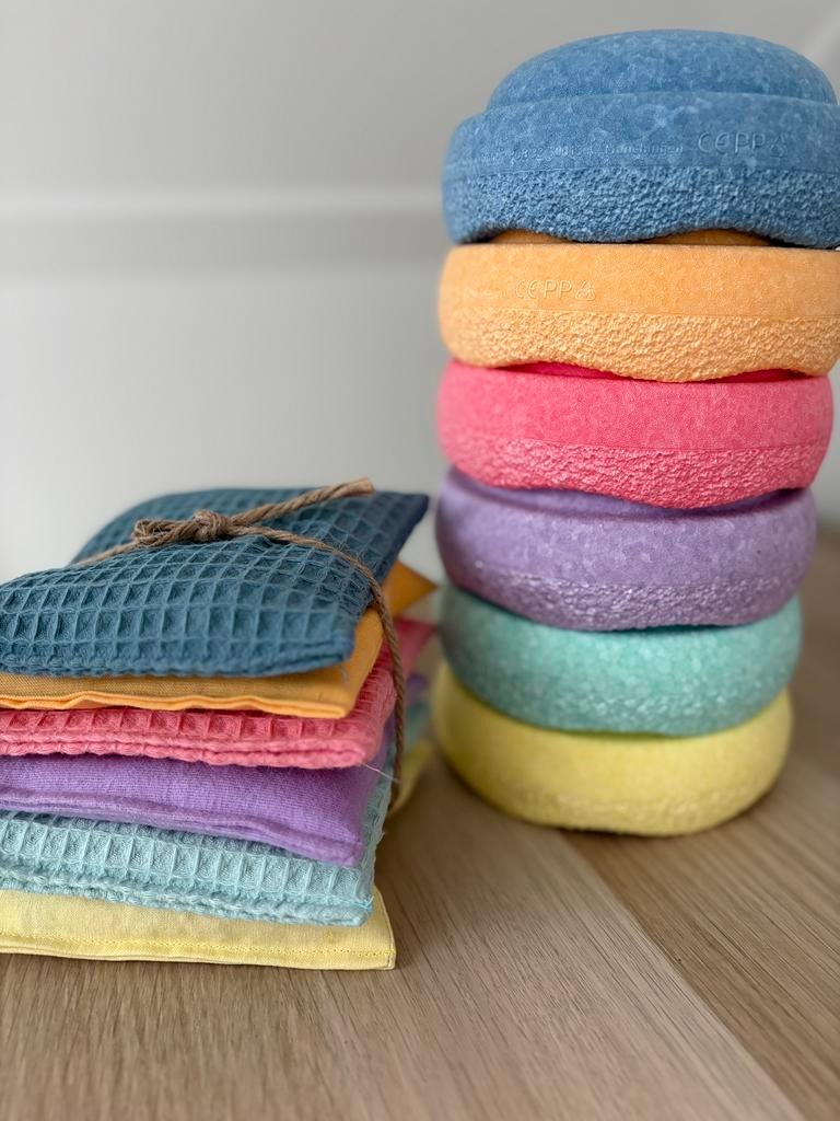 Pittenzakjes in kleuren stapelstenen pastel, Ophalen of Verzenden, Nieuw