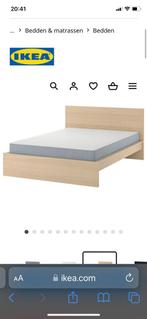IKEA Malm bed 160x200+lattenbodems,zndr matras, Huis en Inrichting, Slaapkamer | Bedden, 180 cm, Gebruikt, Hout, Ophalen