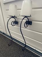 Leuke sierlijke wandlampjes, verlicht met kaarsjes., Ophalen of Verzenden, Gebruikt, Glas