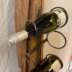 Wijnrek – teak / metaal – voor 6 flessen – TTM Wonen, TTM Wonen, Meubels – (Perzische) Tapijten en Woonaccessoires, 5 tot 15 flessen