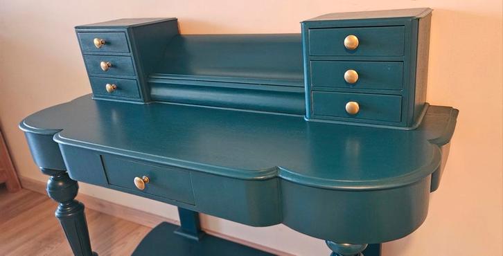 Antieke Hal/Kaptafel met Lades, Huis en Inrichting, Tafels | Sidetables, Zo goed als nieuw, 25 tot 50 cm, 100 tot 150 cm, Rechthoekig