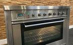 Luxe Fornuis Boretti 90cm Rvs 5 zone 2 booster KERAMISCH, 60 cm of meer, Keramisch, Ophalen of Verzenden, Zo goed als nieuw