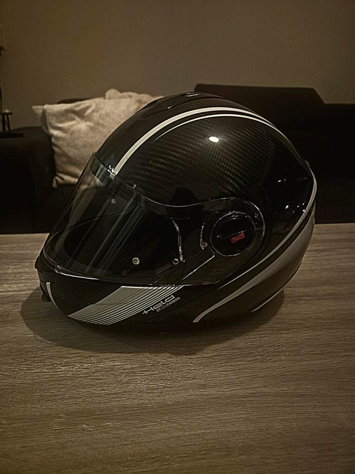 Carbon Systeemhelm Maat L, Motoren, Kleding | Motorhelmen, Dames, Heren, Systeemhelm, L, Overige merken, Tweedehands, Ophalen