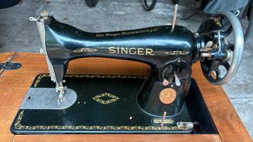 Antieke Singer Naaimachine - Prachtig Decoratief Object beschikbaar voor biedingen