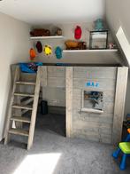 Halfhoogslaper geschaafd steigerhout greywash, Kinderen en Baby's, Kinderkamer | Stapelbedden en Hoogslapers, Nieuw, Ophalen, Halfhoogslaper