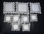 Set van 9 antieke kanten kleedjes doopkleedjes onderleggers, Ophalen of Verzenden