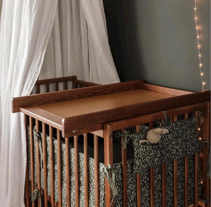 Ledikant Top Verschoningstafel - Vintage - Woodies, Kinderen en Baby's, Babywiegjes en Ledikanten, Zo goed als nieuw, Overige typen