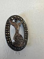 Royal Air Force  Speldje Zilver met Markasiet, Sieraden, Tassen en Uiterlijk, Broches, Gebruikt, Verzenden, Minder dan 4 cm, Met edelsteen