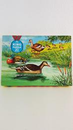 Vintage Junior King puzzel Eenden familie, 20stukjes. 6A8, Gebruikt, Ophalen of Verzenden