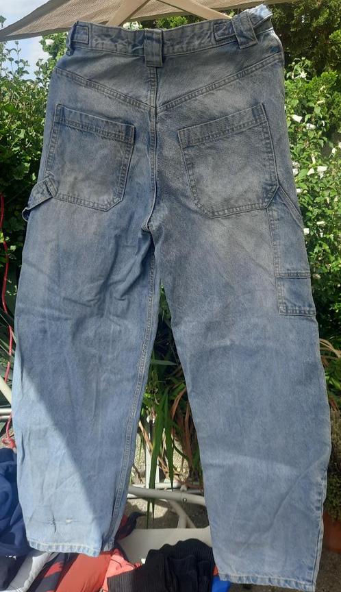 Bershka Carpenter balloon, spijkerbroek 38, Kleding | Dames, Broeken en Pantalons, Gedragen, Maat 38/40 (M), Blauw, Lang, Ophalen of Verzenden