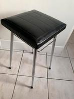 Vintage kruk Brabantia zwart skai leer, Ophalen, Gebruikt, Overige materialen