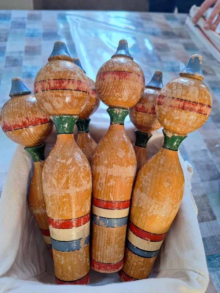 Vintage Houten Kegels, Ophalen of Verzenden