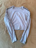 Alo Yoga Crop Shirt - Maat M - Zalmroze, Maat 38/40 (M), Ophalen of Verzenden, Lange mouw, Roze