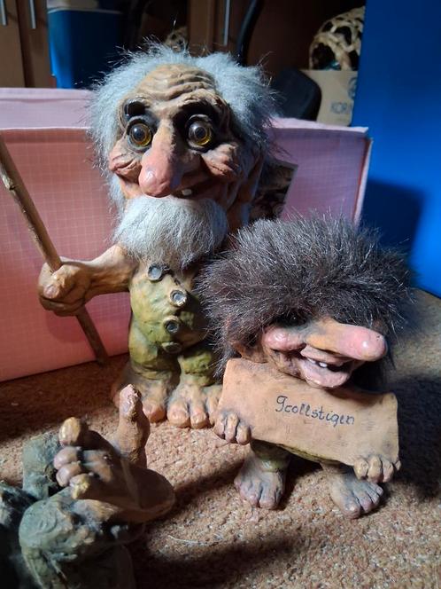 NyForm Trollen Set - Noorse Handgemaakte Trolls, Antiek en Kunst, Curiosa en Brocante, Ophalen