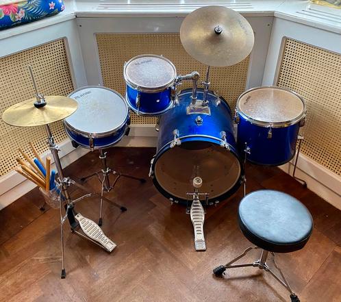 drumset kind- blauw, Muziek en Instrumenten, Drumstellen en Slagwerk, Gebruikt, Overige merken, Ophalen