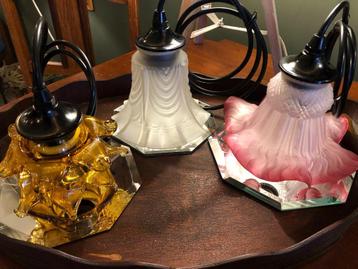 Diverse Brocante Hanglampjes Gebruiksklaar. beschikbaar voor biedingen