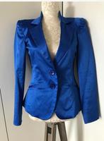 Kobaltblauw Satijnen Jasje van Rinascimento, Kleding | Dames, Jasjes, Kostuums en Pakken, Blauw, Rinascimento, Ophalen of Verzenden