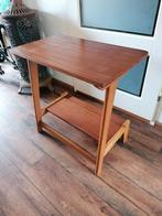 Vintage Stereomeubel Tafel Bijzettafel Jaren 50 60 Hout, Zo goed als nieuw, 60 cm of meer, Rechthoekig, Hout