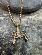 14K gouden balletjes ketting + schorpioen, Sieraden, Tassen en Uiterlijk, Kettingen, Ophalen of Verzenden, Nieuw, Goud, Goud