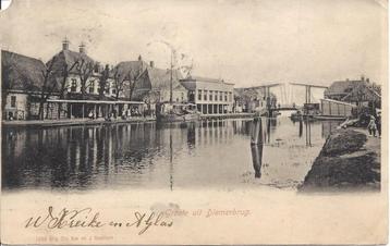 Diemerbrug (N.H.) Dorpsgezicht, Volk, Schip, gelopen 1904 beschikbaar voor biedingen