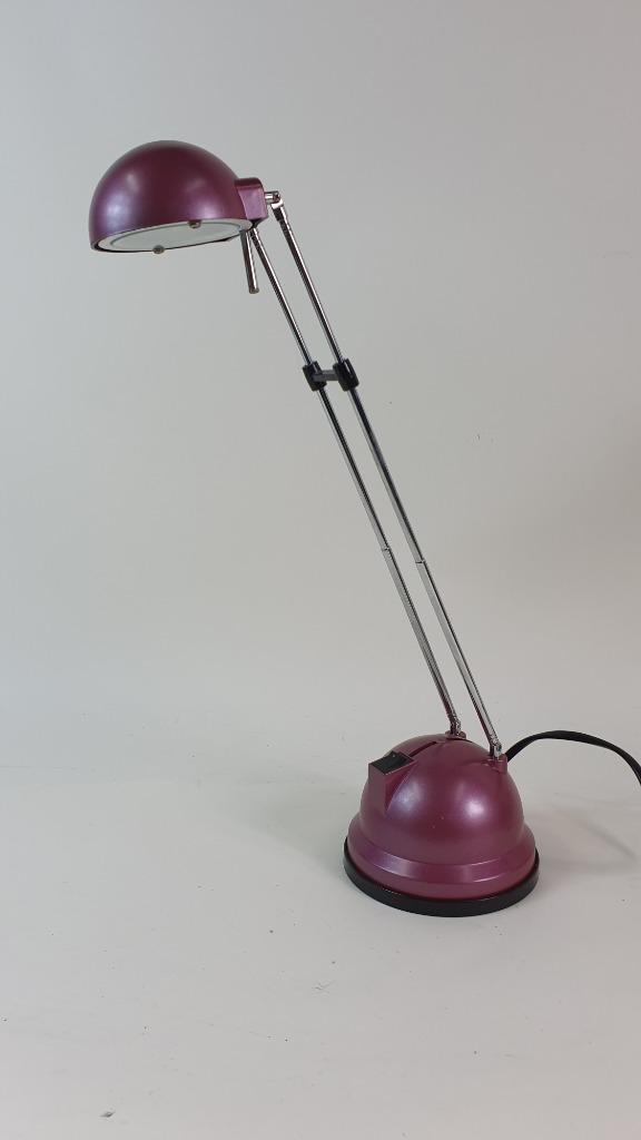 Vintage tafellamp, bureaulamp antennes, halogeen. Rood. 3A6, Huis en Inrichting, Lampen | Tafellampen, Gebruikt, Minder dan 50 cm